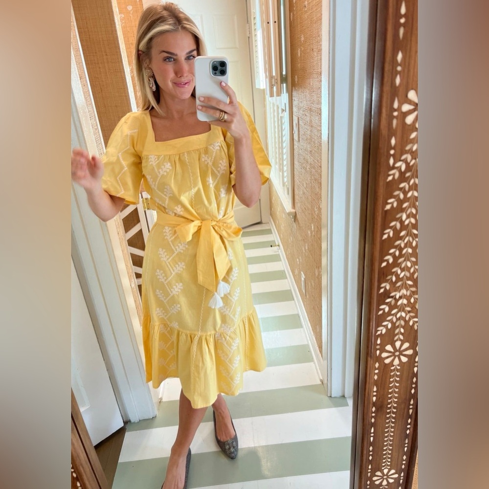 Julia Amory Chilmark Dress Chamomile Yellow Small